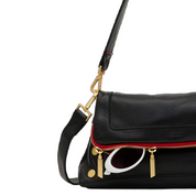 BEVERLY MED BLACK RED ZIP