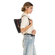 BEVERLY MED BLACK RED ZIP
