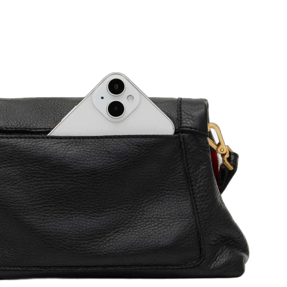 BEVERLY MED BLACK RED ZIP