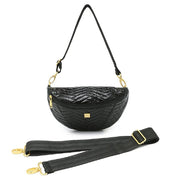 LITTLE RUNAWAY MOTO BLACK W/ GOLD HARDWARE