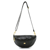 LITTLE RUNAWAY MOTO BLACK W/ GOLD HARDWARE