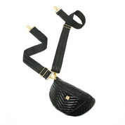 LITTLE RUNAWAY MOTO BLACK W/ GOLD HARDWARE