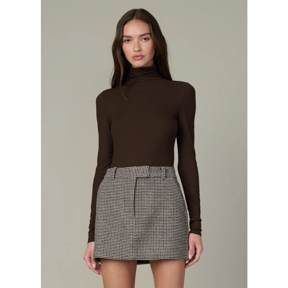 THE TONY LONG SLEEVE TOP DARK CHOCOLATE