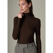 THE TONY LONG SLEEVE TOP DARK CHOCOLATE