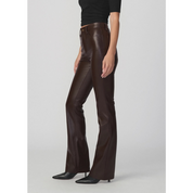 THE VEGAN LEATHER HI HONEY DARK CHOCOLATE PANT