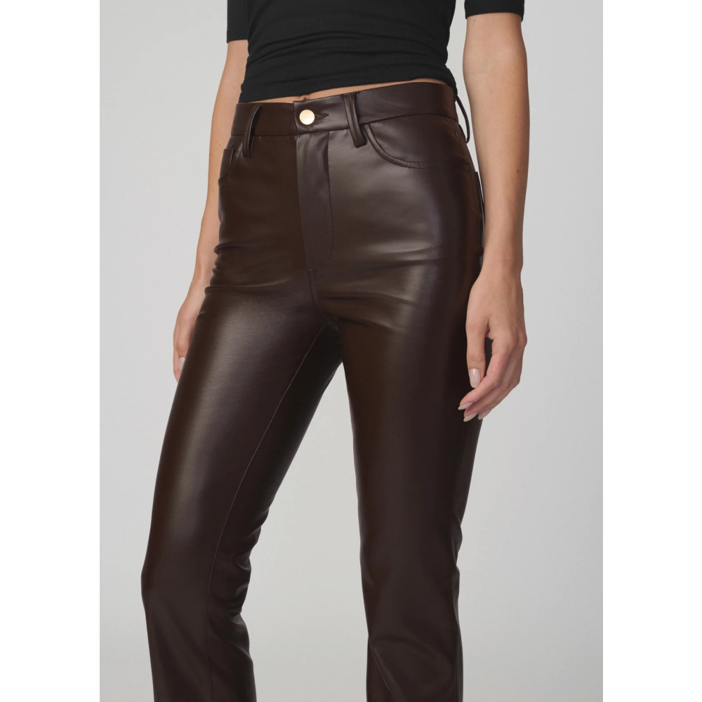 THE VEGAN LEATHER HI HONEY DARK CHOCOLATE PANT