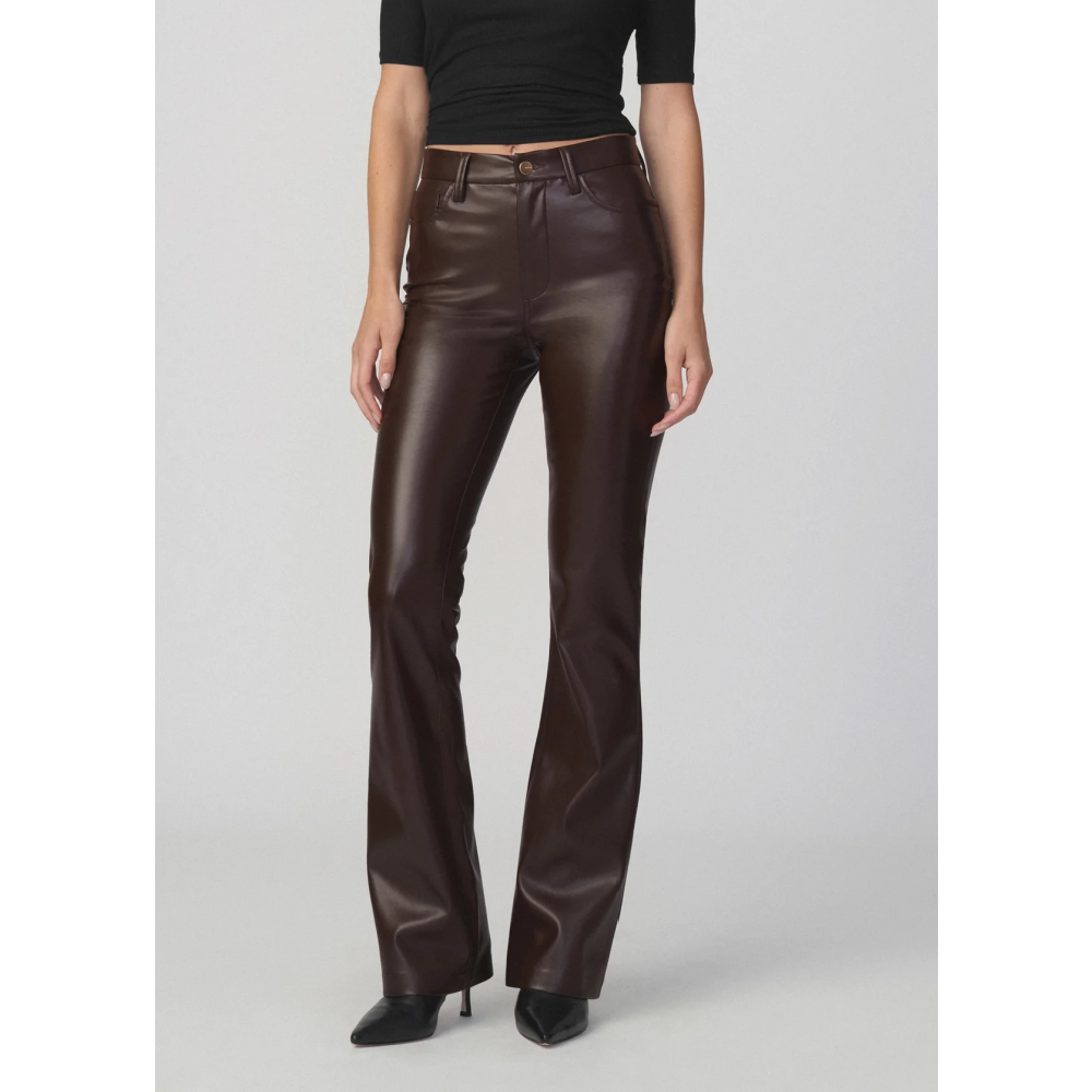 THE VEGAN LEATHER HI HONEY DARK CHOCOLATE PANT