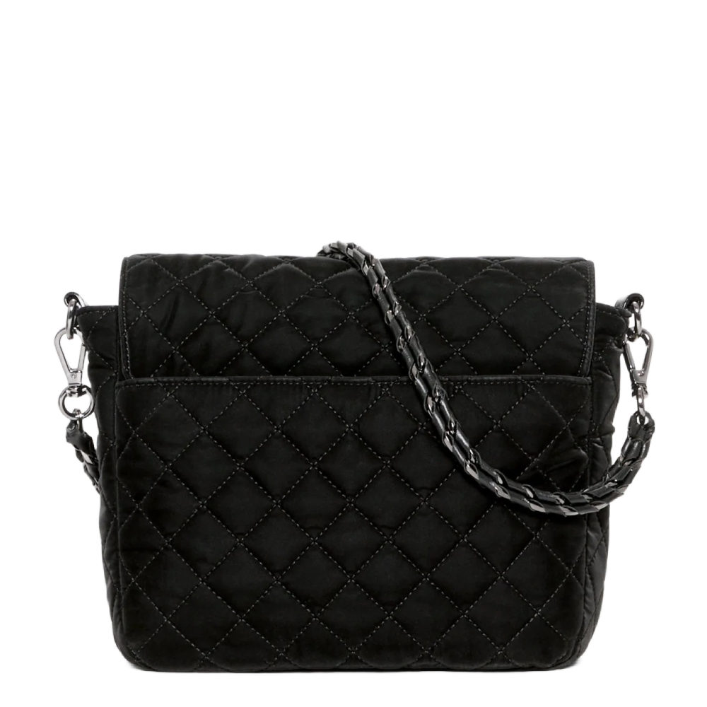 MEDIUM CROSBY LOCK CROSSBODY BLACK VELVET FINISH