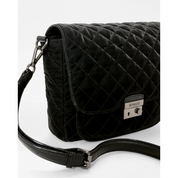 MEDIUM CROSBY LOCK CROSSBODY BLACK VELVET FINISH