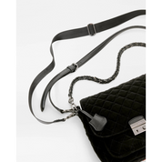 MEDIUM CROSBY LOCK CROSSBODY BLACK VELVET FINISH