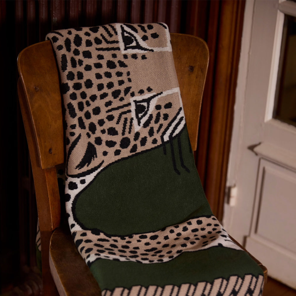 THROW 130 LEOPARD KHAKI