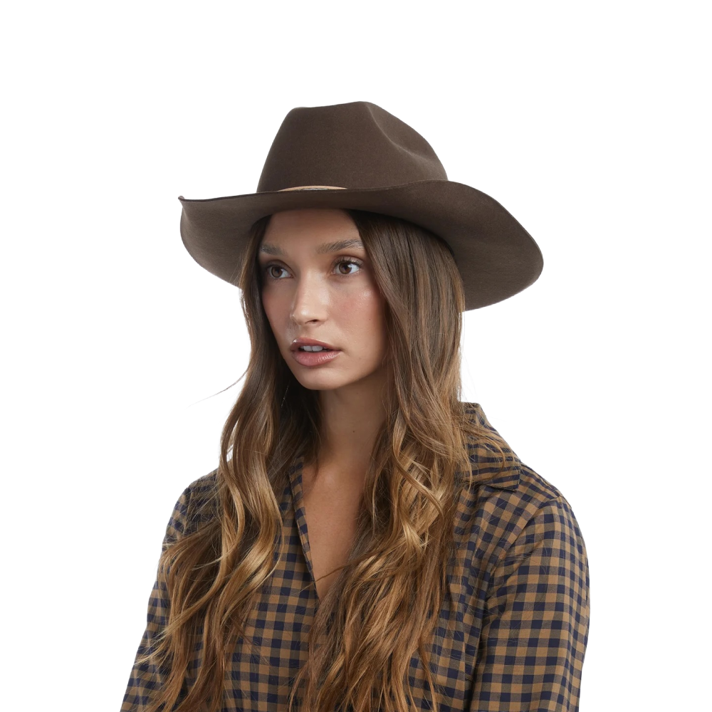 MATTY WOOL FELT COWBOY IN BROWN