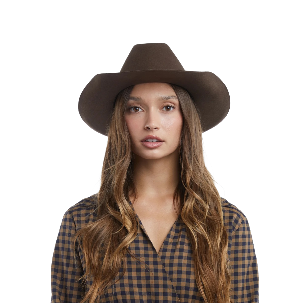 MATTY WOOL FELT COWBOY IN BROWN