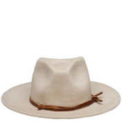 FOLEY BRUSHED WOOL FELT FEDORA IN BONE