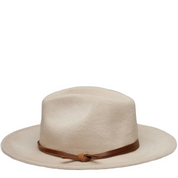 FOLEY BRUSHED WOOL FELT FEDORA IN BONE