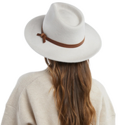 FOLEY BRUSHED WOOL FELT FEDORA IN BONE