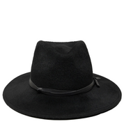FOLEY BRUSHED WOOL FELT FEDORA IN BLACK