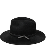 FOLEY BRUSHED WOOL FELT FEDORA IN BLACK
