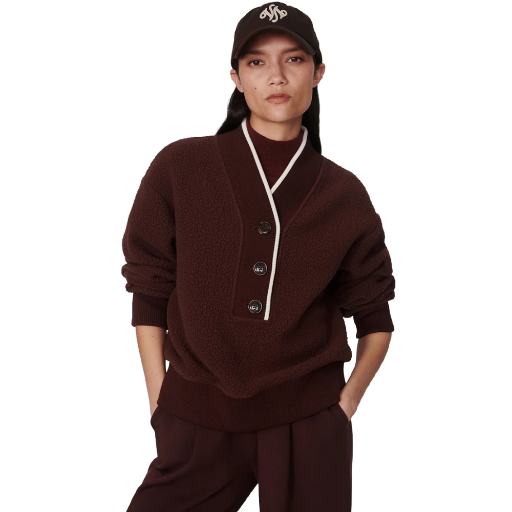 BRENNA FLEECE DEEP MAHOGANY