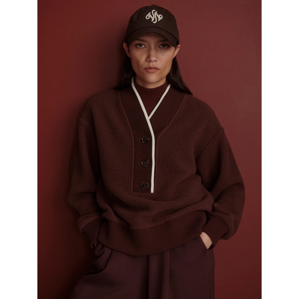 BRENNA FLEECE DEEP MAHOGANY