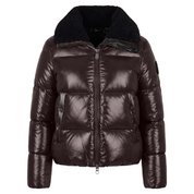 WOMEN'S PUFFER JACKET MOD. MOMA IN BROWN BLACK