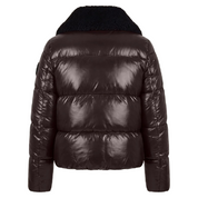 WOMEN'S PUFFER JACKET MOD. MOMA IN BROWN BLACK