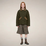 WOMEN'S PUFFER JACKET MOD. JODIE IN GUNMETAL GREY