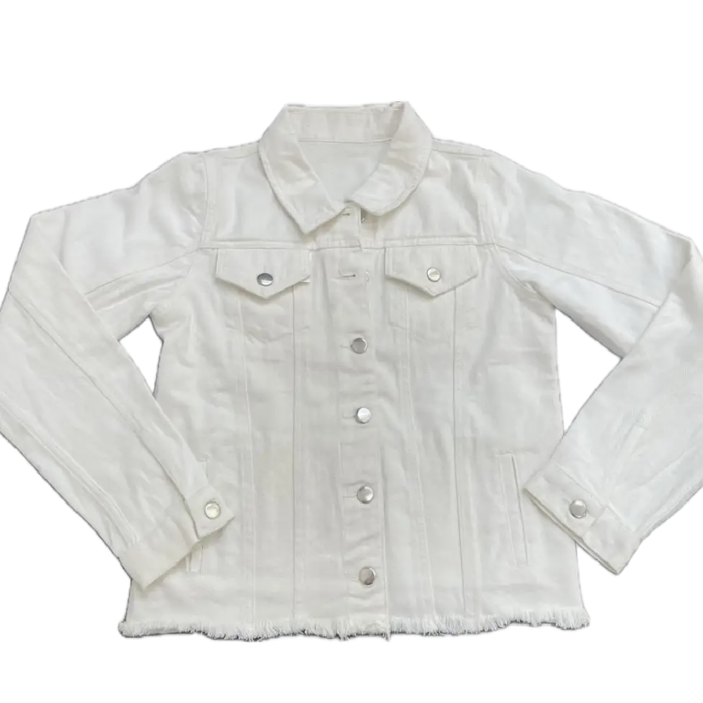 WHITE DENIM FLAG JACKET