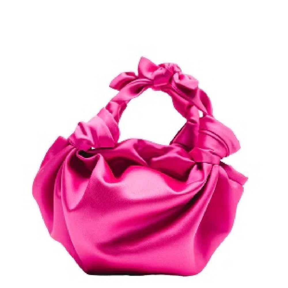 SILK KNOT BAG FUSHIA