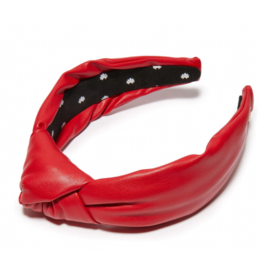 RUBY FAUX LEATHER KNOTTED HEADBAND