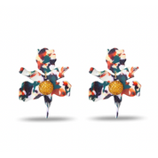 HARVEST MULTI CRYSTAL LILY EARRINGS