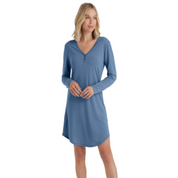 QUINN Y-NECK HENLEY SLEEPSHIRT