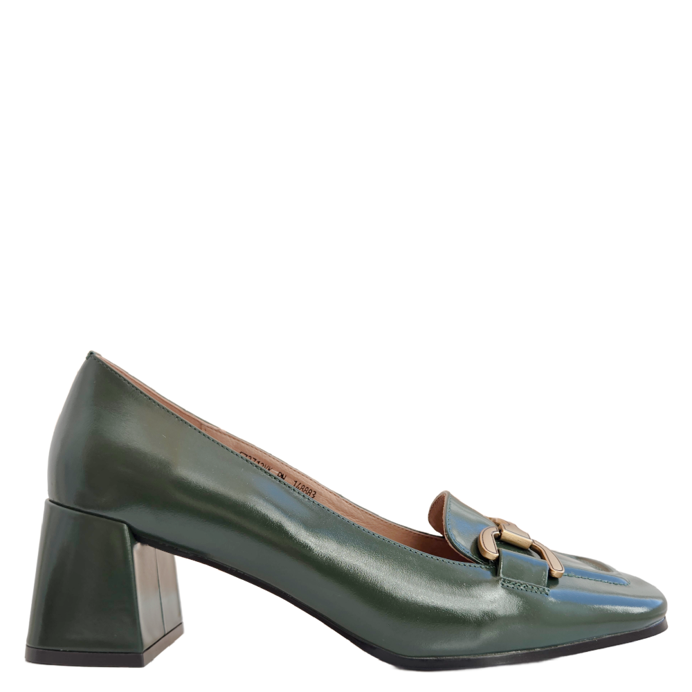 HEELED LOAFER GREEN