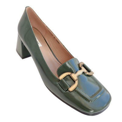 HEELED LOAFER GREEN