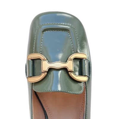 HEELED LOAFER GREEN