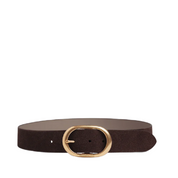 THE SUEDE JEAN BELT CHOCOLATE