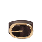 THE SUEDE JEAN BELT CHOCOLATE