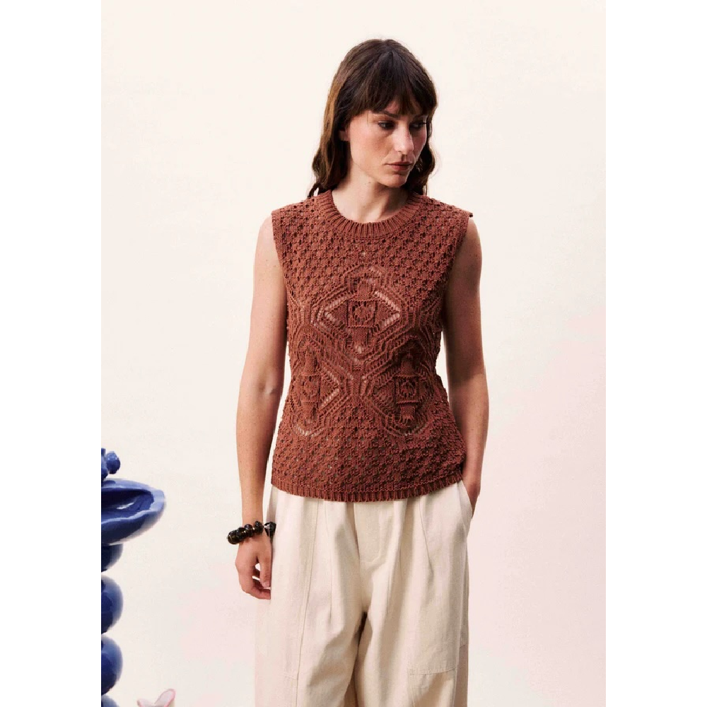 TOP NILA BROWN GLAZE