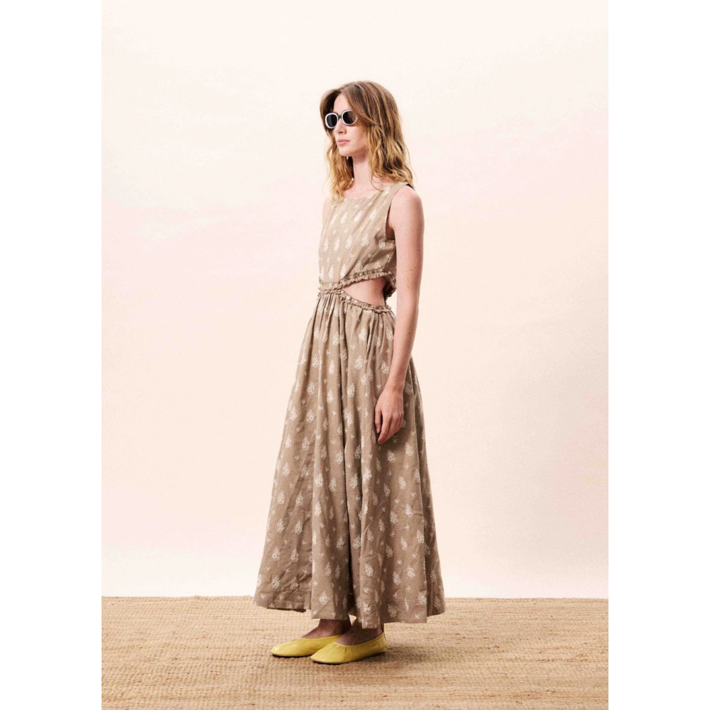 STELLARIA DRESS BROWN ICE