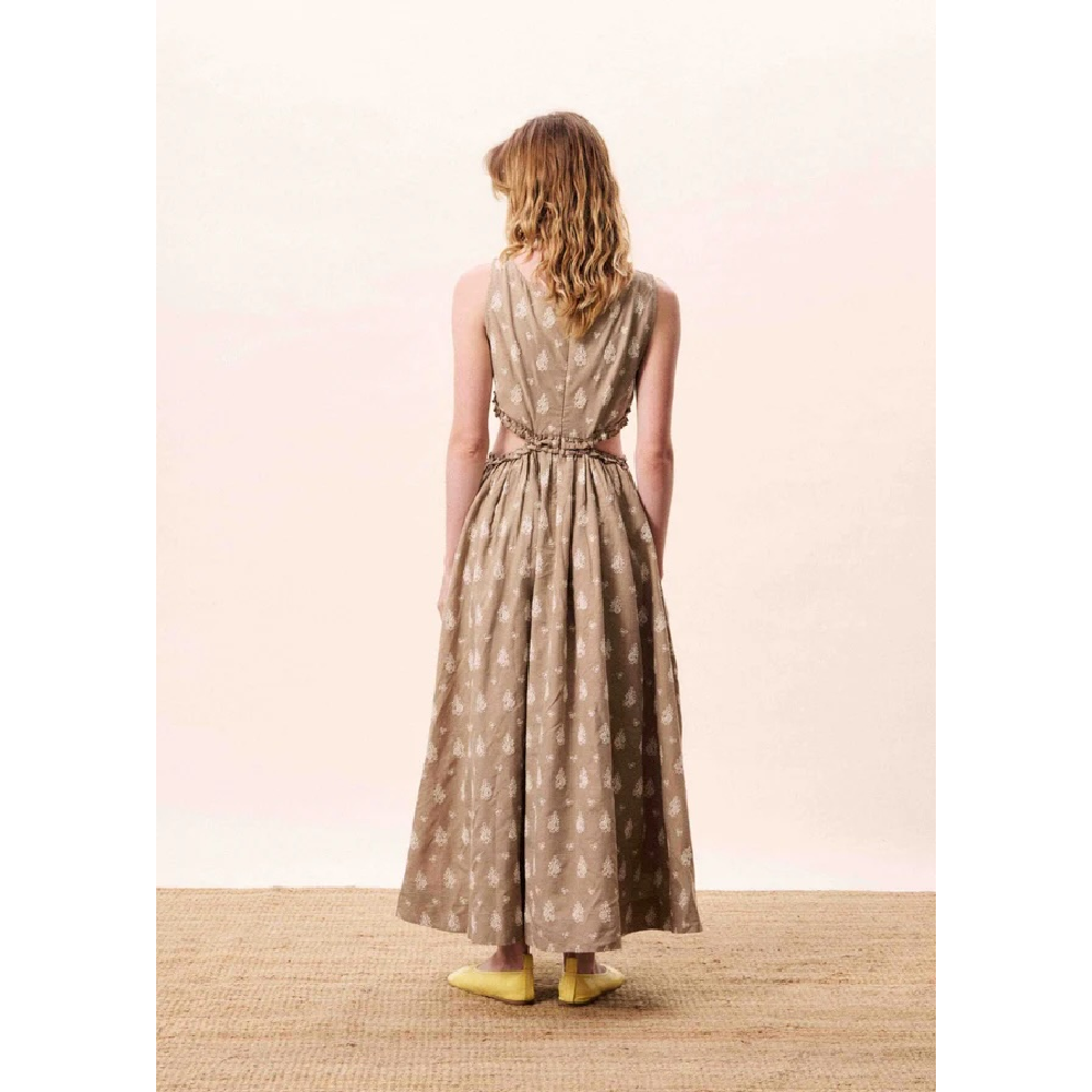 STELLARIA DRESS BROWN ICE