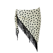 SCARF WHITE BLACK