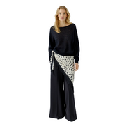 SCARF WHITE BLACK