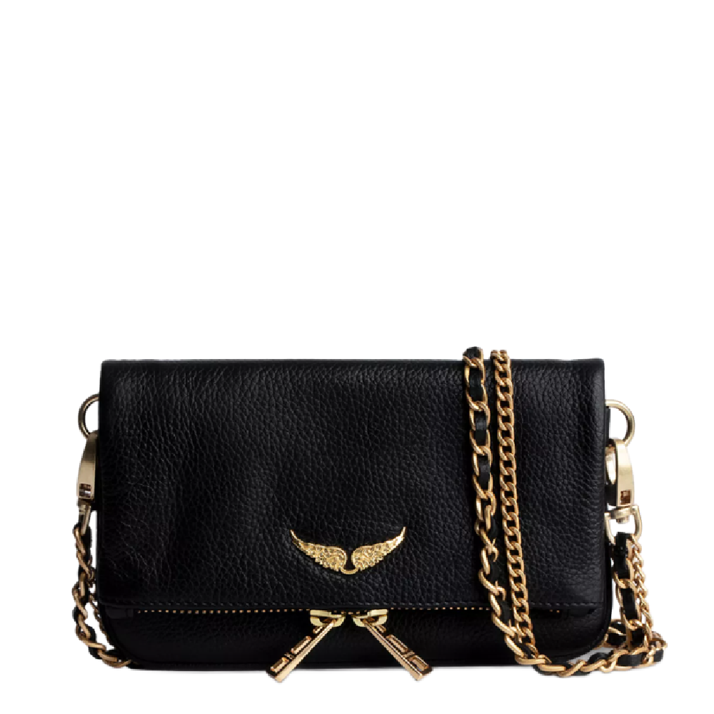 ROCK MINI GRAINED CROSSBODY BLK/GLD