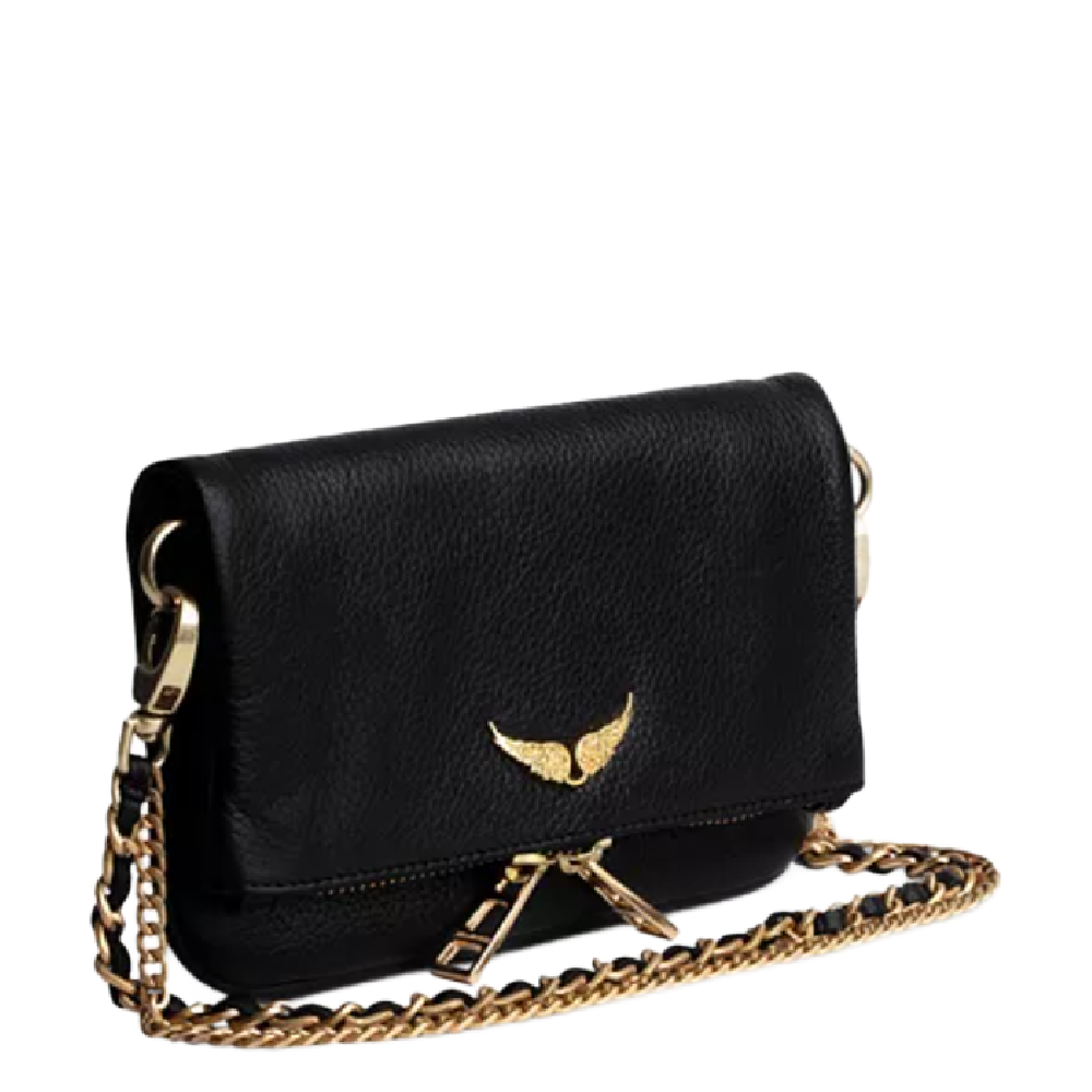 ROCK MINI GRAINED CROSSBODY BLK/GLD