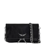 ROCK MINI GRAINED CROSSBODY BLK/SLV