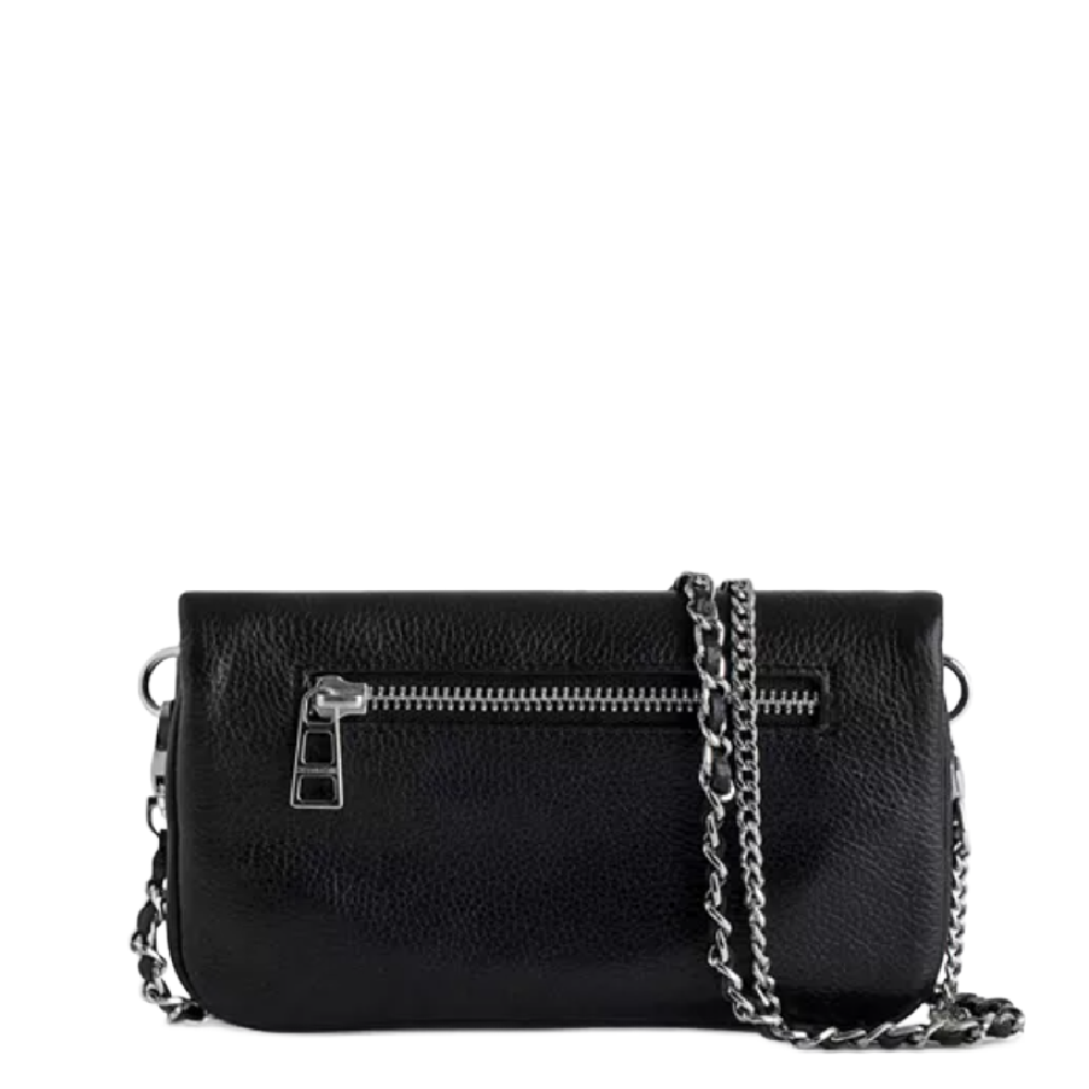 ROCK MINI GRAINED CROSSBODY BLK/SLV