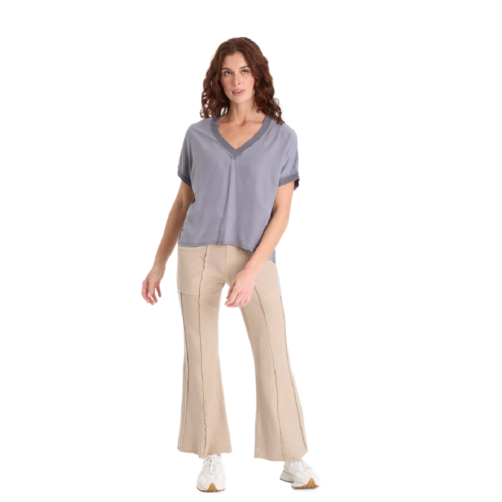 LUCIUS KNIT FLARE LEG PANT BEIGE