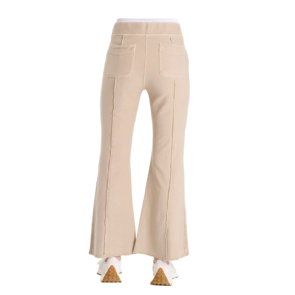 LUCIUS KNIT FLARE LEG PANT BEIGE