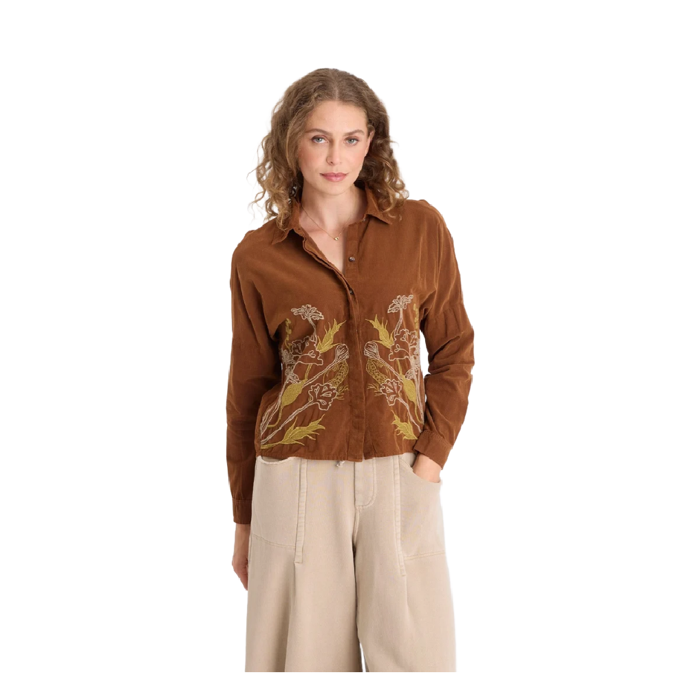 KYLE BUTTON UP BROWN