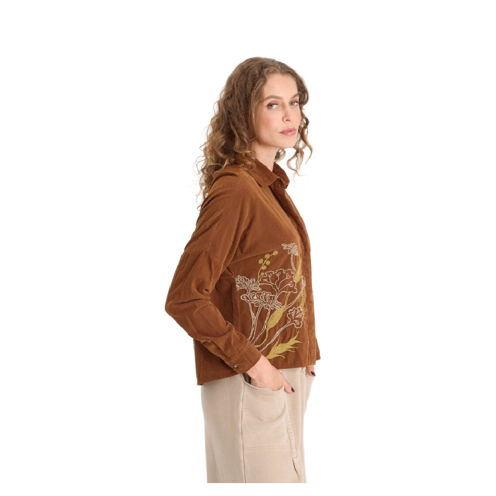KYLE BUTTON UP BROWN